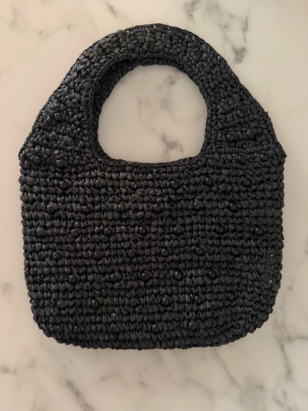 Woven Black Handbag - Stylish Women’s Tote